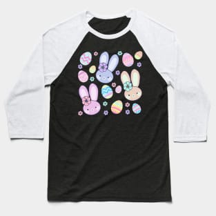 Adorable easter bunny and easter egg illustration Baseball T-Shirt